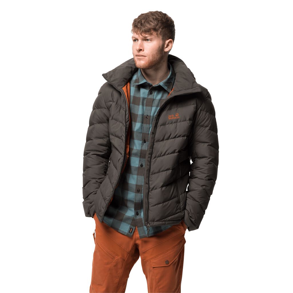 Jack Wolfskin FAIRMONT πουπουλενια μπουφαν ανδρικα γκρι καφε | GR4558457